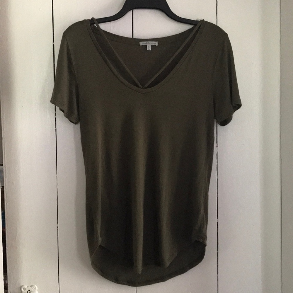Army green T-shirt